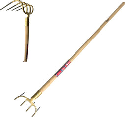 Synx Tools Mesthaak 4 Tanden - mestvork - tuingereedschap - Duurzame 130cm Steel