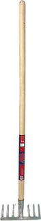 Synx Tools Mini Tuinhark 8 tanden - verzinkt mini Hark - Harken - Bladharken - Bodembewerkers - Onkruidverwijderaar - Tuinartikelen - Compleet Incl. 75cm steel