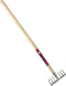 Synx Tools Mini Tuinhark 8 tanden - verzinkt mini Hark - Harken - Bladharken - Bodembewerkers - Onkruidverwijderaar - Tuinartikelen - Compleet Incl. 75cm steel