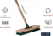 Synx Tools Mos & Tegelborstel 28cm - Bezem - Bezems - Mosbezem - bezem met Steel 150 cm - Schrobbezem - Mos - Onkruidborstel - Harde Borstel-Vloerschrobborstel