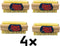 Synx Tools Nagelborstel hout set van 4 stuks - schrobborstels - nagel borstel - schrobbezem - nagelborstel hout - Voordeelverpakking