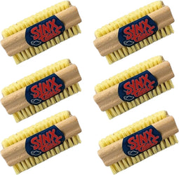 Synx Tools Nagelborstel hout set van 6 stuks - schrobborstels - nagel borstel - schrobbezem - nagelborstel hout - Voordeelverpakking