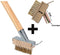 Synx Tools Onkruidborstel met schraper + Extra Borstel met schraper - Onkruidkrabber - Onkruidborstel - krabbers / schrapers - Voegenborstels -Voegenkrabbers - Onkruidverwijderaar Met 2x houders en 1x steel 160cm