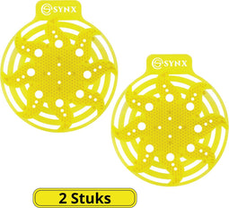 Synx Tools Powerscreen UrinoirMatje 2 Stuks Geel Citrus - luchtverfrisser toilet - urinoirmatten - 30 Dagen Geur - Anti spat mat WC - Toilet Mat - Frisse Geur - Anti Splash Mat - Wc Rooster - Urinoirrooster