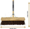 Synx Tools Prof Gemeente Bezem 45 cm incl. Steel 150 cm - Straatbezem / Stadsbezem - Harde natuurvezels - veger - Bezems buitenbezem - Tuinbezem -