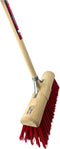 Synx Tools Prof Gemeente Bezem Nylon 45 cm - Wegenbouwbezem - Straatbezem - Stadsbezem - Harde natuurvezels - veger - Bezems buitenbezem - Tuinbezem - incl. Steel 150 cm