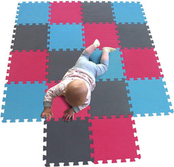 Synx Tools Puzzelmat foam Speelmat Baby - Kruipmat - Extra groot XXL 36Delig - Babygyms - Speelkleed baby Speeltapijt 180x180x1 cm - Fitnessmatten - Sport en bewegen - Babygym - Baby Speelgoed - Kinderspeelgoed mat
