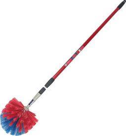 Synx Tools Ragebol met telescoopsteel -Plumeau - Stoffer - spinnenrager met telescoopsteel 175 cm - Plumeaus - Rood/Blauw - Uitschuifbaar - Duster