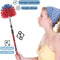 Synx Tools Ragebol met telescoopsteel -Plumeau - Stoffer - spinnenrager met telescoopsteel 175 cm - Plumeaus - Rood/Blauw - Uitschuifbaar - Duster