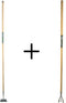 Synx Tools Rechte Schoffel 14cm met Steel 160cm + Tuinkrabber 3 Tanden met Steel 150cm - Tuinkrabber - Rechte Schoffel 14cm