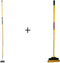 Synx Tools Rechte schoffel 16cm + Klauwbezem 28cm - Telescopisch Staal 70 - 140cm - Schoffel - 170cm Staal Met Hilt