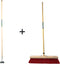 Synx Tools Rechte schoffel 16cm & Synx Tools Straatbezem Nylon 60cm - Onkruidverwijderaar - Schoffel met Steel - 170 cm steel met Hilt - Hark - Onkruidbestrijding - Bezem met steel 160 cm
