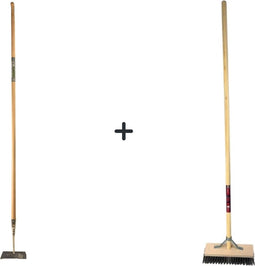 Synx Tools Rechte Schoffel 18 cm + Staaldraad Bezem - 160cm Staal Met Handvat - Schoffel - Staaldraad