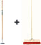 Synx Tools Rechte Schoffel Met 160cm Steel en Nylon Straatbezem 35cm - Buitenbezem - Schoffel - Met steel 160cm