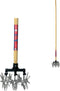 Synx Tools Rolcultivator 21 cm - Cultivator - Bodembewerkers - gazonmest - gazonbeluchter - hark - harken met steel 150cm