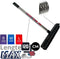 Synx Tools Rubberen bezem met steel 120 cm 2 in 1 - kappersbezem - Bezem met Verstelbare Steel - Verstelbare Steel (tot 120 cm) - Ingebouwde vloertrekker - rubberen bezem met steel