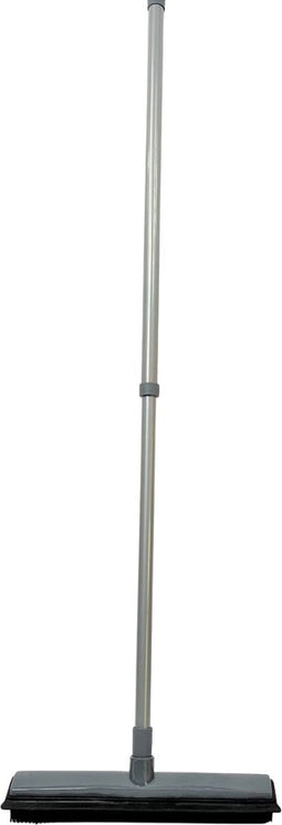 Synx Tools Rubberen bezem met steel - Kappersbezem - 30cm - Pet hair remover bezems - Huisdierhaar verwijderaar Bezem binnen & buiten - Vloerwisser - Verstelbaar Steel 60/120 cm