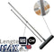 Synx Tools Rubberen bezem met steel - Kappersbezem - 30cm - Pet hair remover bezems - Huisdierhaar verwijderaar Bezem binnen & buiten - Vloerwisser - Verstelbaar Steel 60/120 cm