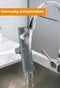 Synx Tools Rubberen bezem met steel - Kappersbezem - 30cm - Pet hair remover bezems - Huisdierhaar verwijderaar Bezem binnen & buiten - Vloerwisser - Verstelbaar Steel 60/120 cm