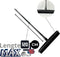 Synx Tools Rubberen Bezem met steel Zwart - Kappersbezem - 30cm - Pet hair remover bezems - Bezem binnen & buiten - Huisdierhaar verwijderaar - Verstelbaar Steel 60/120 cm