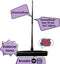 Synx Tools Rubberen Bezem met steel Zwart - Kappersbezem - 30cm - Pet hair remover bezems - Bezem binnen & buiten - Huisdierhaar verwijderaar - Verstelbaar Steel 60/120 cm