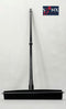 Synx Tools Rubberen Bezem met steel Zwart - Kappersbezem - 30cm - Pet hair remover bezems - Bezem binnen & buiten - Huisdierhaar verwijderaar - Verstelbaar Steel 60/120 cm