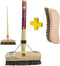 Synx Tools Schrobbezem Union Luiwagen + Werkhandborstel Union Set - Multipack set - Schrobber - Schoonmaakbezem - Schrobborstels - Incl. Steel 150 cm