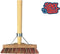 Synx Tools Schrobbezem Union mix Nylon extra hard - Luiwagen met steel - borstel met steel - 22cm - Schrobborstel - Tegel Bezem Schrobber- Bezemsteel - Schoonmaakbezem - Schrobborstels - Bezems Met Steel 150 cm