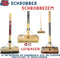 Synx Tools Schrobbezem Union mix Nylon extra hard - Luiwagen met steel - borstel met steel - 22cm - Schrobborstel - Tegel Bezem Schrobber- Bezemsteel - Schoonmaakbezem - Schrobborstels - Bezems Met Steel 150 cm
