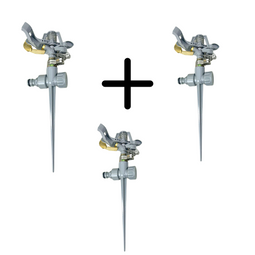 Synx Tools sectorsproeier set van 3 - sproeier - Messing - 360 graden - sectorbegrenzer - 14 M reikw
