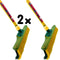 Synx Tools Set van 2 stuks Klauwbezem 35cm - Bezems - bezemhouder - bezem buiten - straatbezem - krallenbezem - Telescopische steel 70 - 140cm