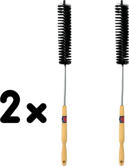 Synx Tools Set van 2 stuks Radiatorborstel Buigbaar- schrobborstel - radiatorborstel flexibel - bezems - radiator reinigen - radiator borstel