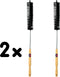 Synx Tools Set van 2 stuks Radiatorborstel Buigbaar- schrobborstel - radiatorborstel flexibel - bezems - radiator reinigen - radiator borstel