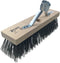 Synx Tools Staaldraad bezem 30 cm - Straatbezem - Onkruidbezem Van Staalbezem - Buitenbezem -met steelhouder - Zonder steel