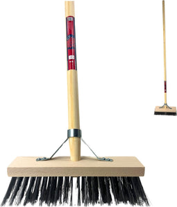 Synx Tools Staaldraad bezem - Bezems - Buitenbezem - staaldraad - Schrobbezem - bezem met Steel 150 cm