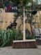 Synx Tools Stadsbezem 30 cm - Bezem - Bezems - Buitenbezem - Buitenveger - Veger - Steel 150 cm - Harde natuurvezels - Straatbezem - Tuinbezem