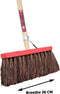 Synx Tools StadsBezem Bassin - 30cm - Rode kap - Straatbezem - Buiten bezem / veger - Schoonmaakartikel - Bezems met steel 150 cm