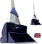 Synx Tools Stadsbezem Steel 150cm & Stoffer en Blik met lange steel 95cm - Harde natuurvezels - Straatbezem - Hotel Stoffer Blik set - sluitend model