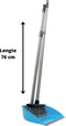 Synx Tools Stoffer en Blik met lange steel Maria Baby Blauw - Stoffer Blik set - Stofblik en veger - Stoffer & blik open model met lange stelen - Bezem / Veger en blik met lange steel 76 cm