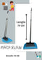 Synx Tools Stoffer en Blik met lange steel Maria Baby Blauw - Stoffer Blik set - Stofblik en veger - Stoffer & blik open model met lange stelen - Bezem / Veger en blik met lange steel 76 cm