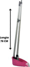 Synx Tools Stoffer en Blik met lange steel Maria Paars - Stoffer Blik set - Stofblik en veger - Stoffer en blik open model met lange stelen - Bezem / Veger en blik met lange steel 76 cm