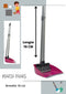 Synx Tools Stoffer en Blik met lange steel Maria Paars - Stoffer Blik set - Stofblik en veger - Stoffer en blik open model met lange stelen - Bezem / Veger en blik met lange steel 76 cm