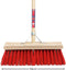 Synx Tools Straatbezem Nylon Rood 50cm - Bezems - Veger - Stadsbezem - Bezem - Buitenbezem - Tuinartikelen - Bezem met steel 160cm - Buiten bezem - veger - Schoonmaken