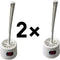 Synx Tools Toiletborstel Wit set van 2 stuks - Toiletborstels - toiletrolhouder - toiletborstel met houder - toiletborstelhouder - 100% Gerecycled