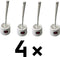 Synx Tools Toiletborstel Wit set van 4 stuks - Toiletborstels - toiletrolhouder - toiletborstel met houder - toiletborstelhouder - 100% Gerecycled