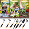 Synx Tools Tuingereedschap Set 7 delig -TuingereedschapSet - Schep Hand - Mini schoffel met klauwen - Harkje tuinier - Handgereedschap - Moestuin benodigheden