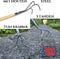 Synx Tools Tuinkrabber 3 tanden -Cultivator - Verzinkt - Hark - Harken - Tuinsetjes - Tuingereedschap - Met Steel 150cm