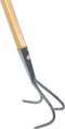 Synx Tools Tuinkrabber 3 tanden -Cultivator - Verzinkt - Hark - Harken - Tuinsetjes - Tuingereedschap - Met Steel 150cm