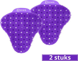 Synx Tools Urinoirmatje 2 Stuks Paars Berry - Urinoirmatten - luchtverfrisser - 60 dagen geurend - Urinoirmatten - Anti Splash Mat - Anti spat mat WC - Urinematje - Frisse geur - Urine Mat - Wc Rooster - Urinoirrooster
