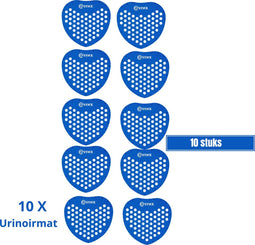 Synx Tools Urinoirmatje met frisse Geur - 30 dagen luchtverfrisser - Urinoirmatten - 10 stuks voordeelverpakking - Anti spat mat WC - Toilet Mat - Blauw - Frisse Geur - Anti Splash Mat - Urine Mat - Wc Rooster - Urinoirrooster